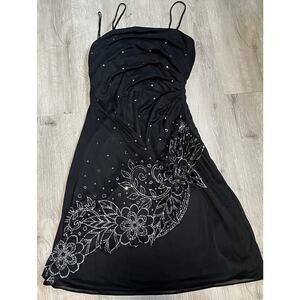 Vintage Valentine USA Women’s Black Slip On Dress Sz M